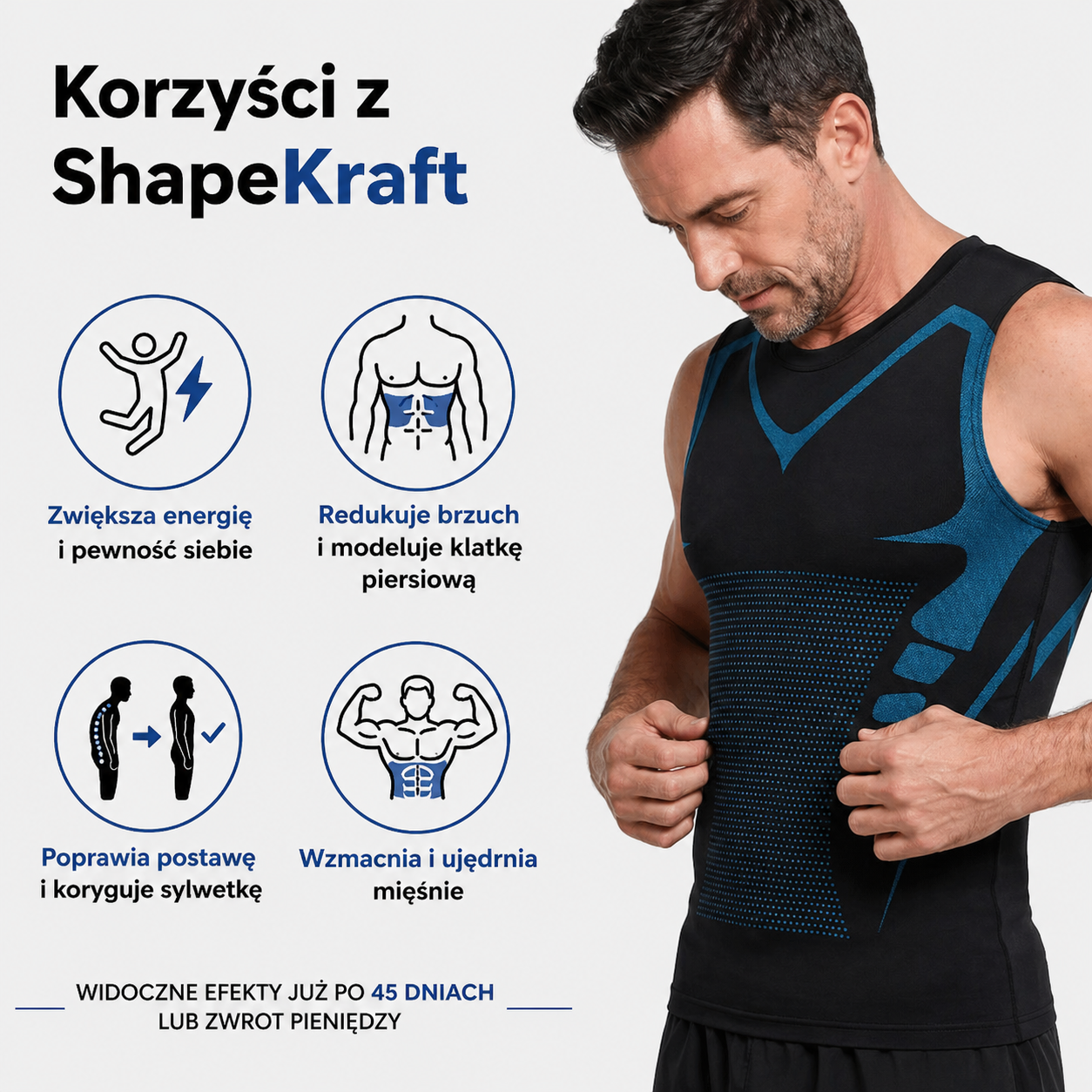ShapeKraft™ — Nie musisz już wciągać brzucha. Po prostu pozostaje płaski.